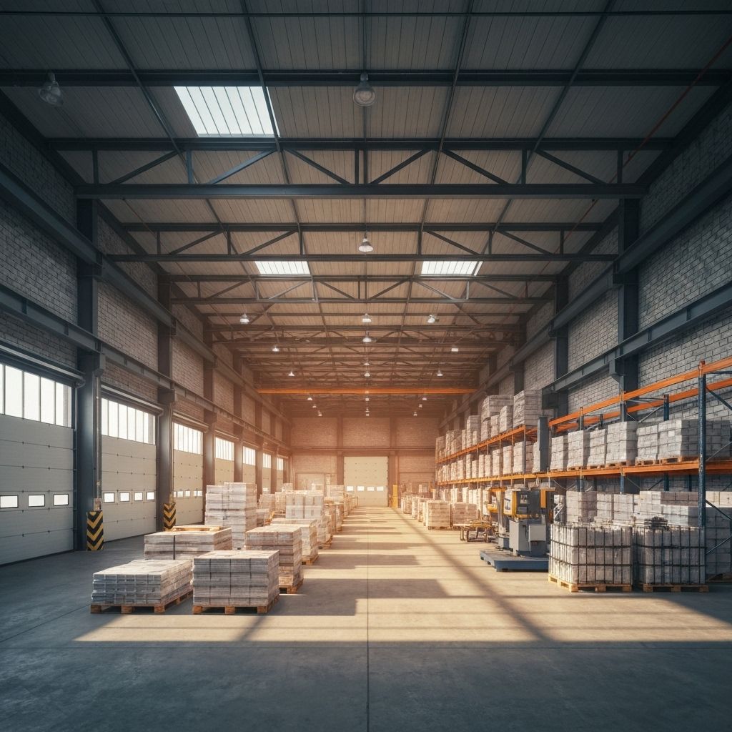 Industrial materials and products warehouse